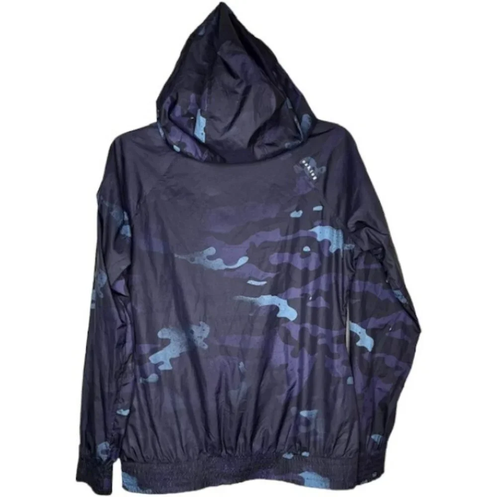Oakley Hydrofree Tech Wind/Rain Camo Print Jacket - Navy Blue - S - Picture 5 of 9